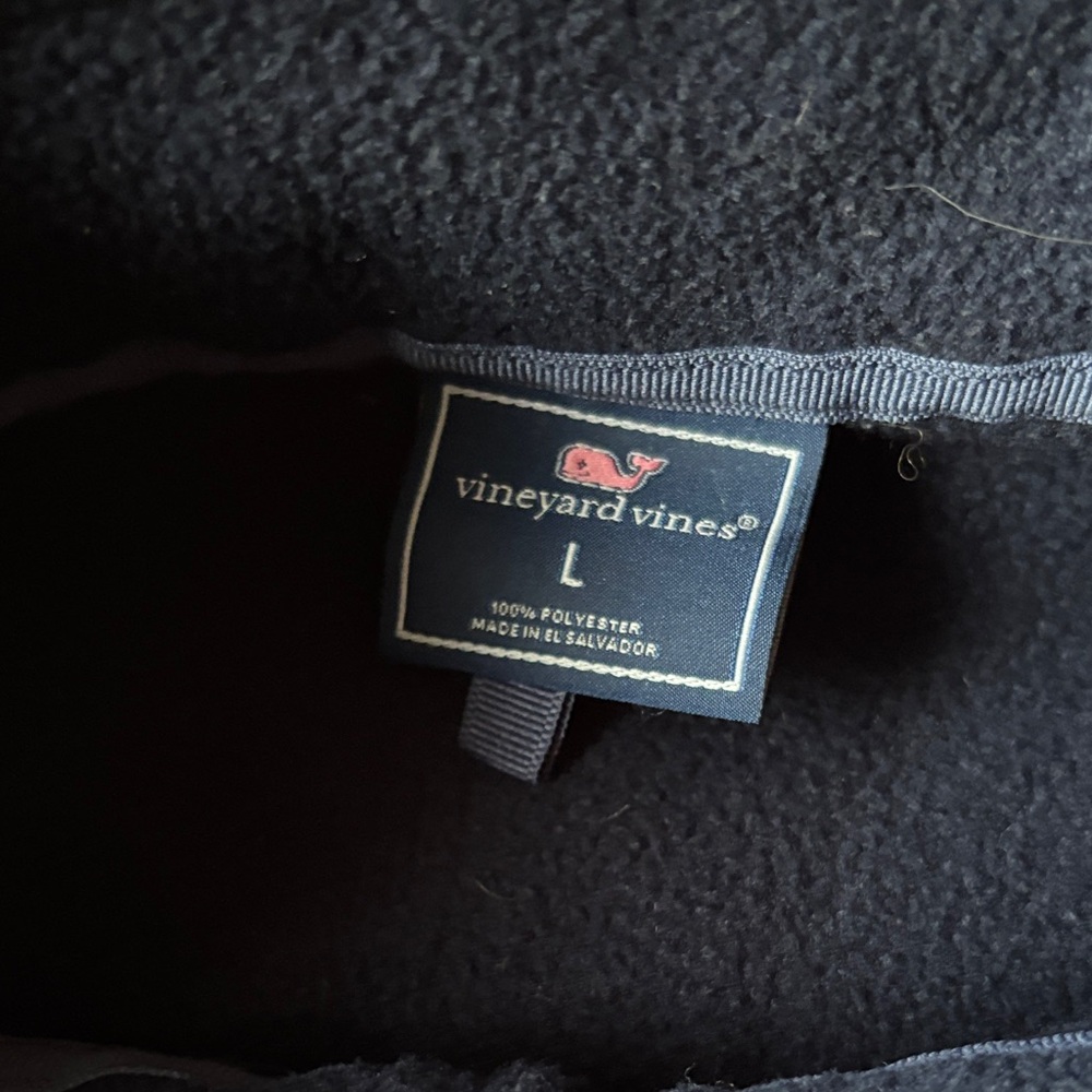 Vineyard Vines Men's Black Fleece Zip-Up Sweater - Picture 3 of 6